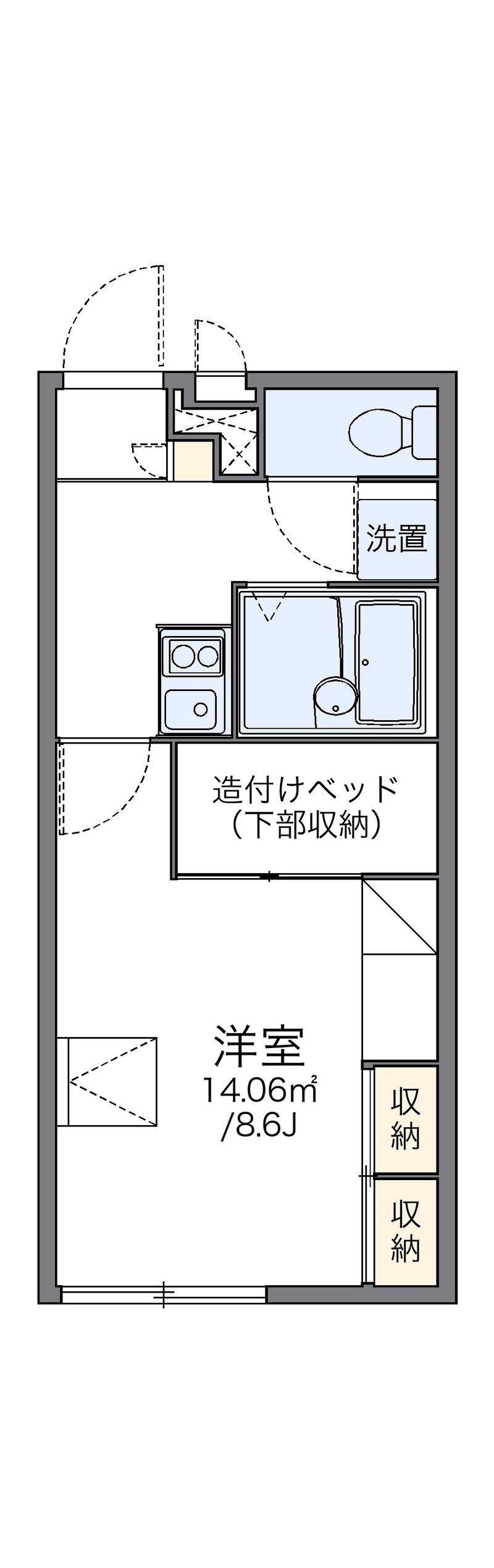 レオパレスシスタス　５９ 間取図