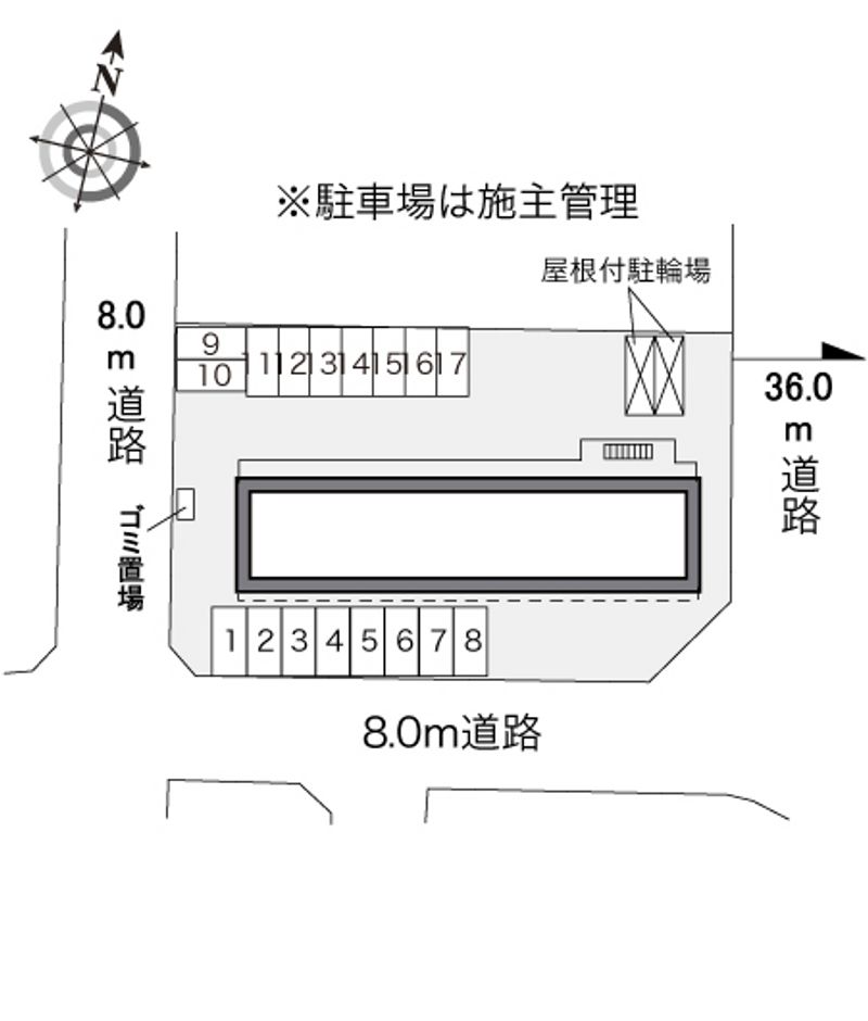 レオパレス陽光 配置図