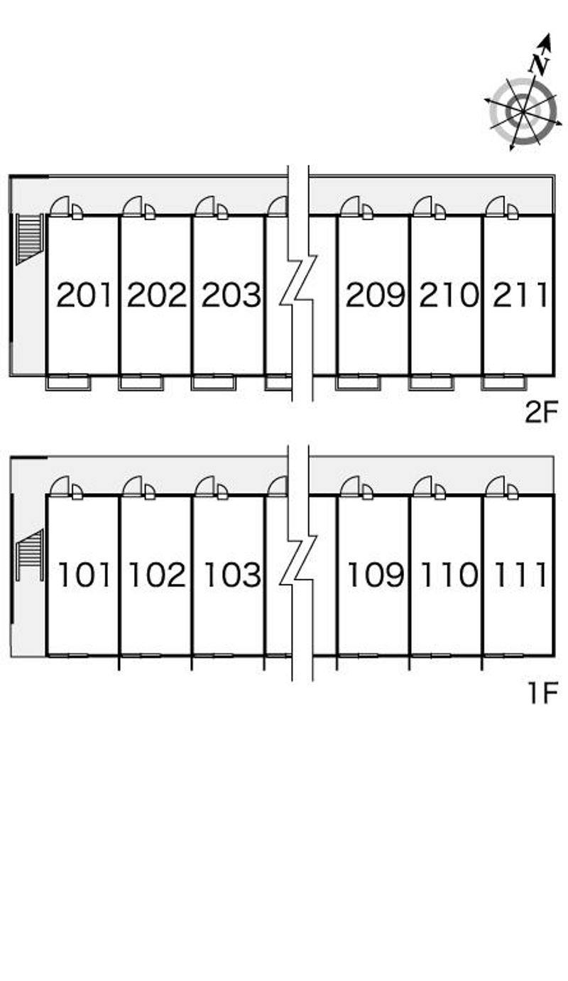 レオパレスエクシード川越 間取配置図