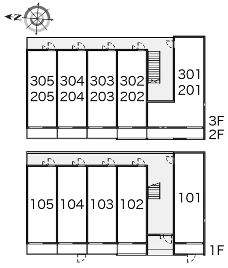 ミランダ長須賀 間取配置図