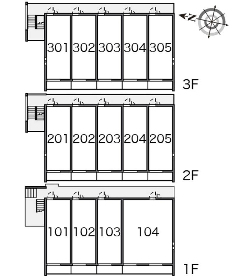クレイノＮＳⅡ 間取り配置図