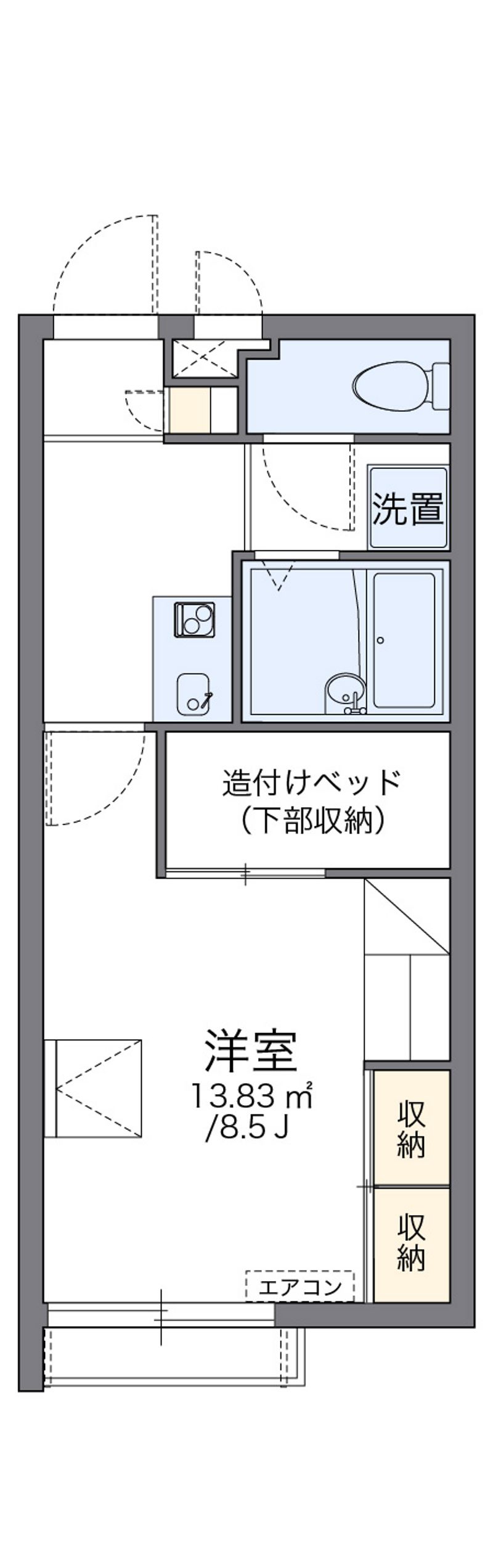 レオパレスサンクレスト我如古 間取図
