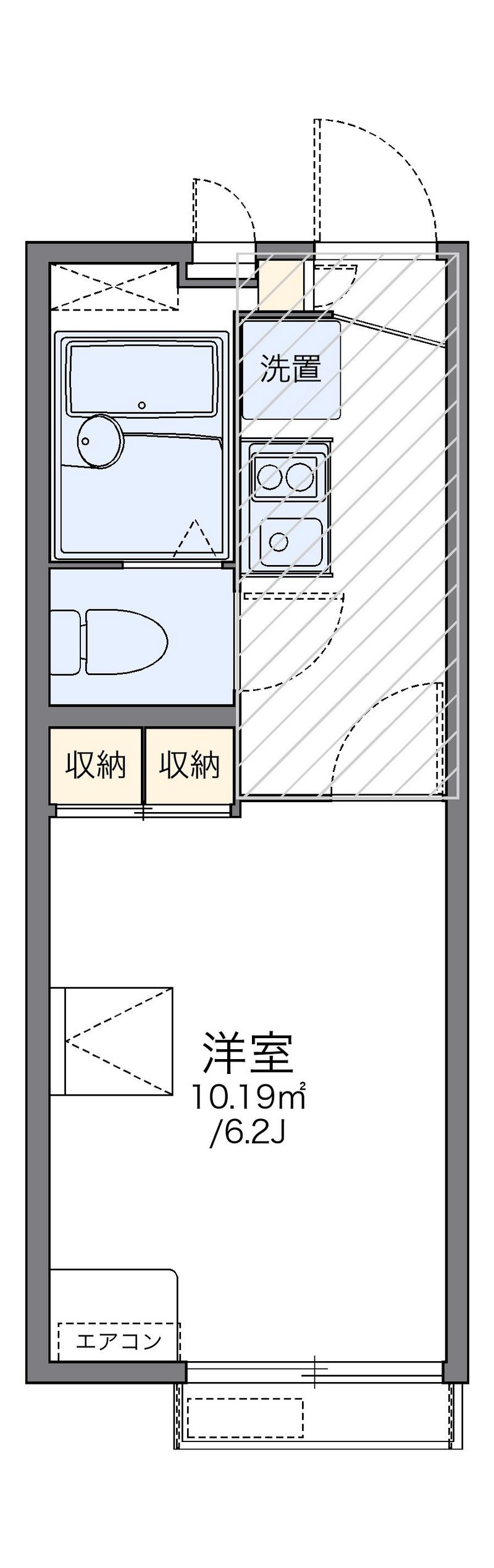 レオパレス藤が丘１番館 間取図