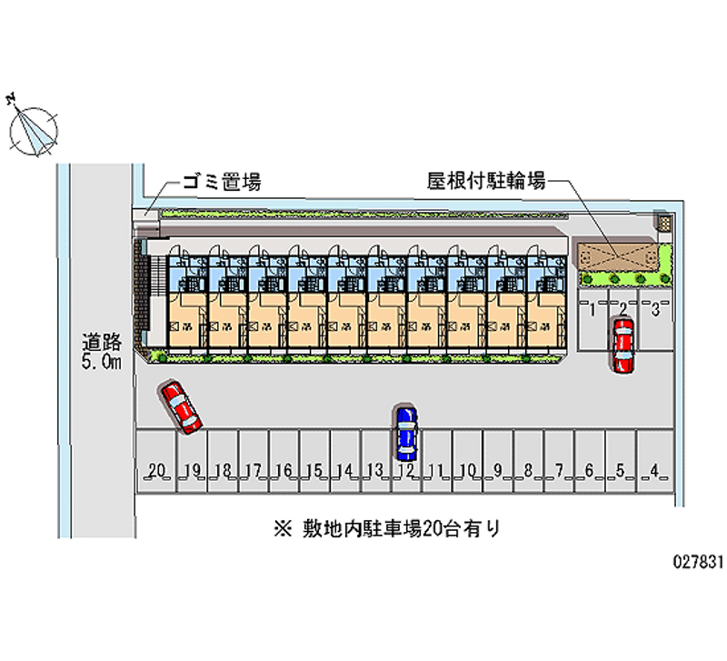 レオパレスハイツ笛吹 月極駐車場