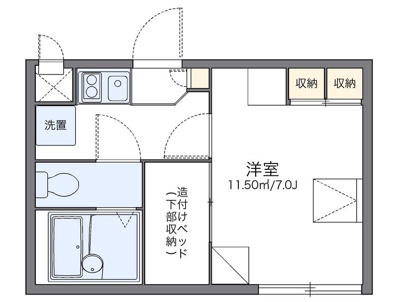 レオパレスファイナルコート 間取図