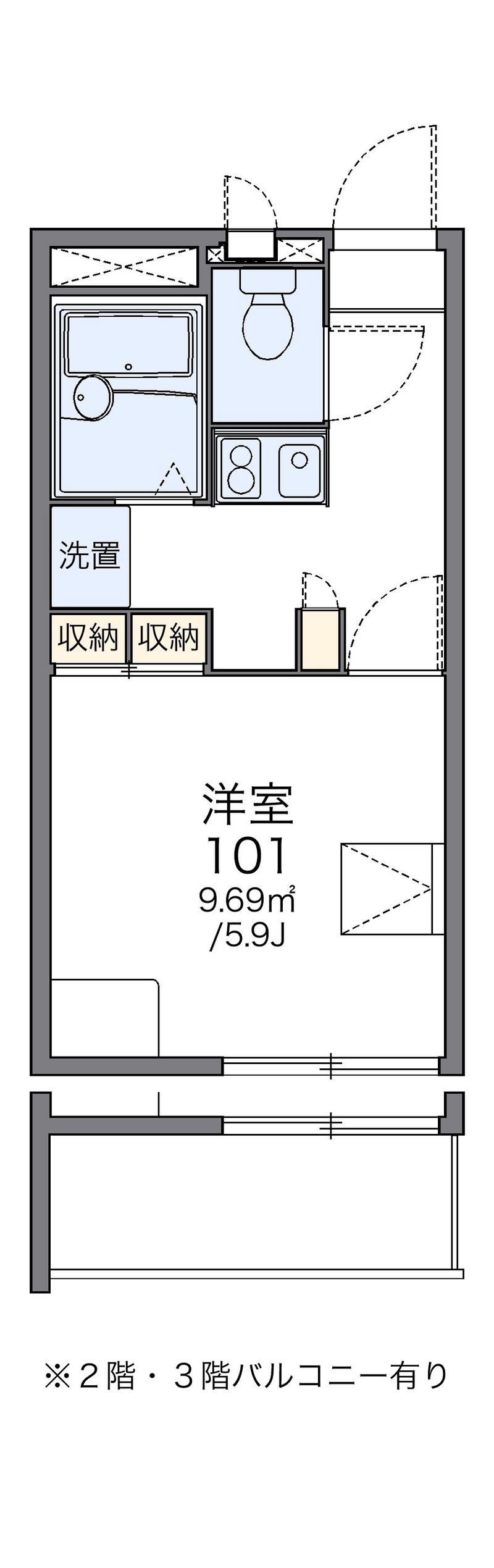 レオパレスキッショー２ 間取図