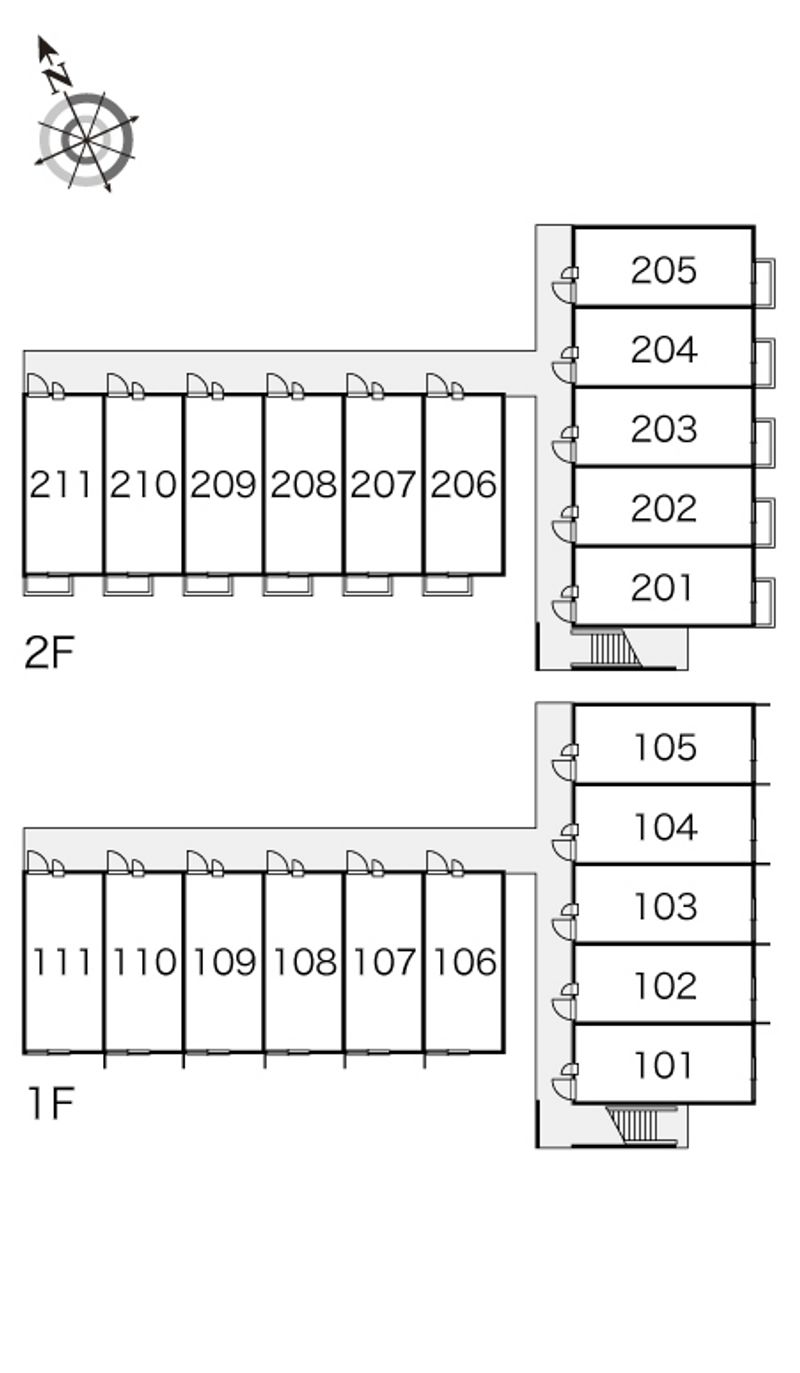 レオパレスファンタジア 間取配置図