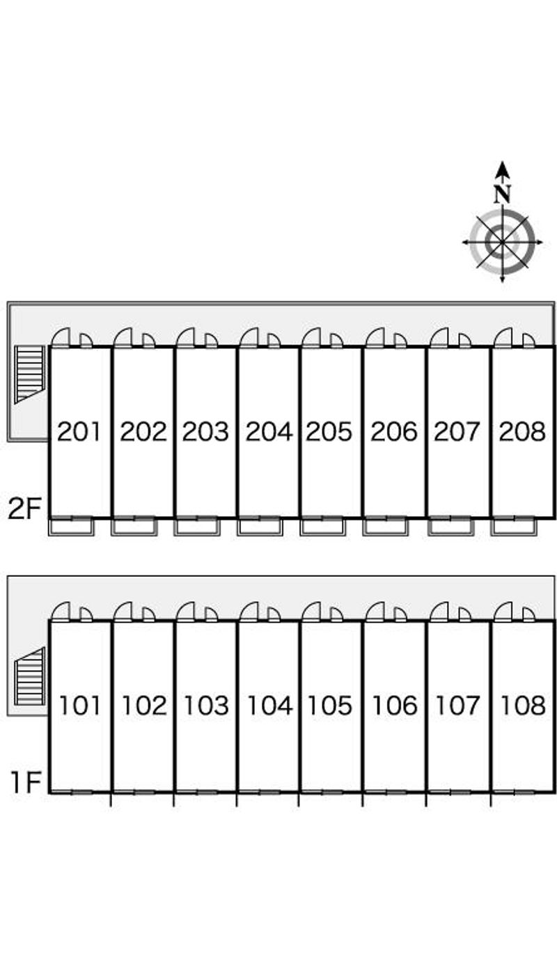 レオパレス竹寅 間取配置図