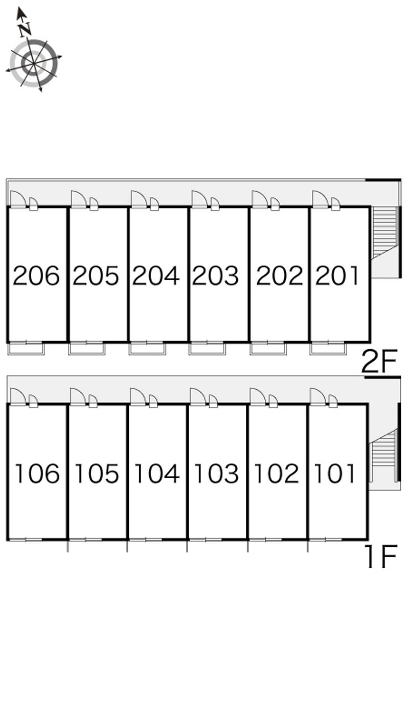 レオパレスやすらぎ 間取り配置図