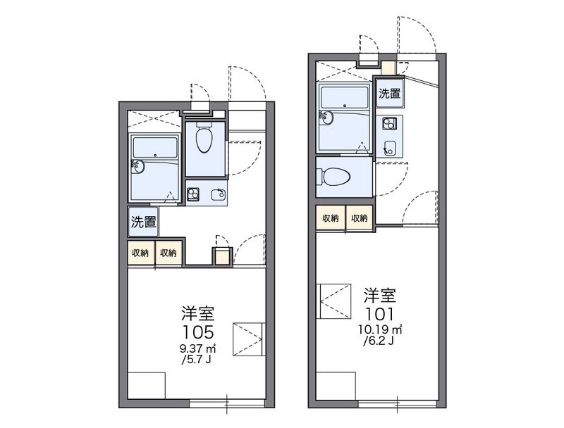 レオパレスブラウニー 間取図