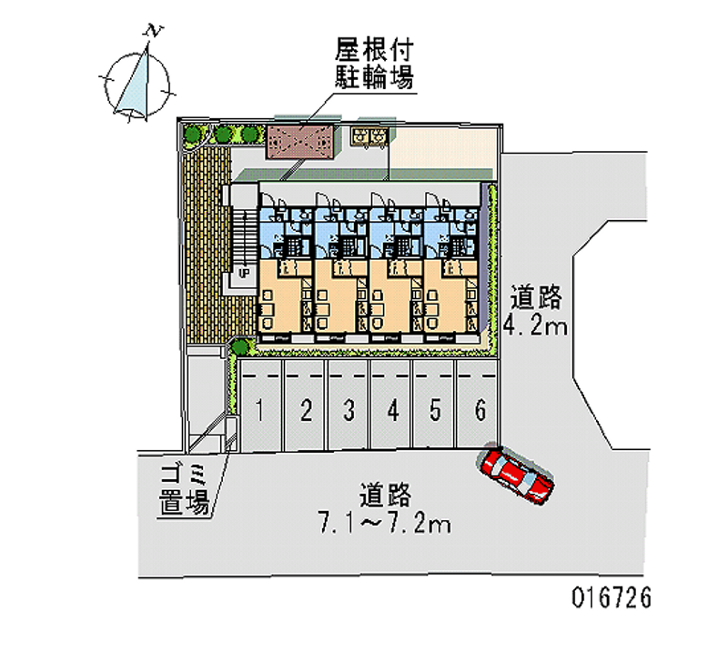 レオパレスやまとみⅡ 月極駐車場