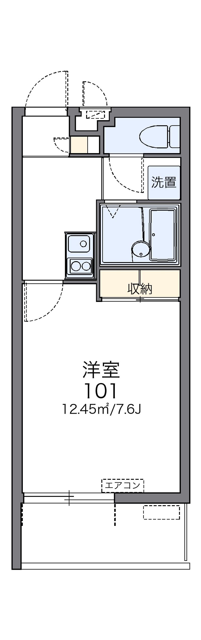 レオパレス康 間取図