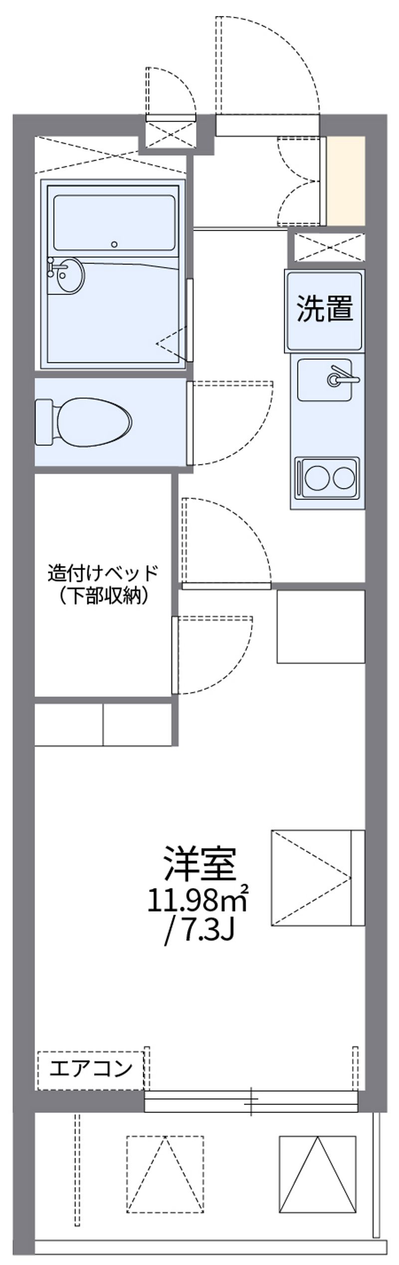 レオパレスみそらの 間取図