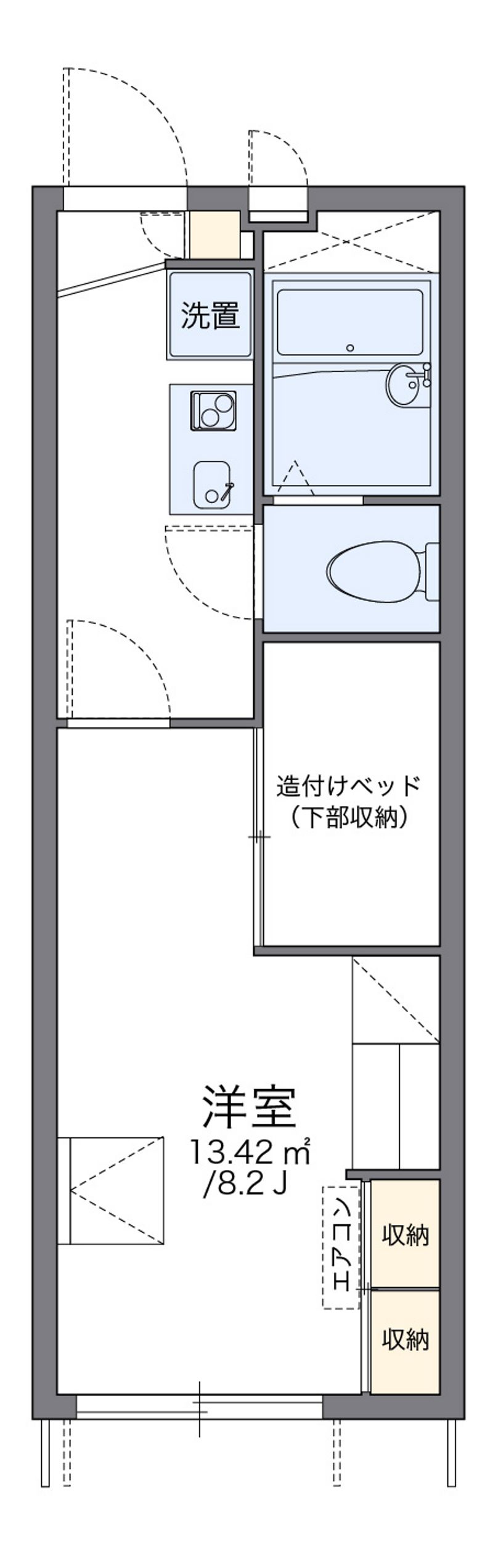 レオパレスこーぽ谷本Ⅱ 間取図