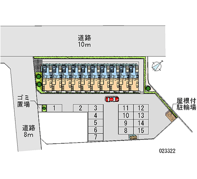 レオパレスブルーマウンテン 月極駐車場