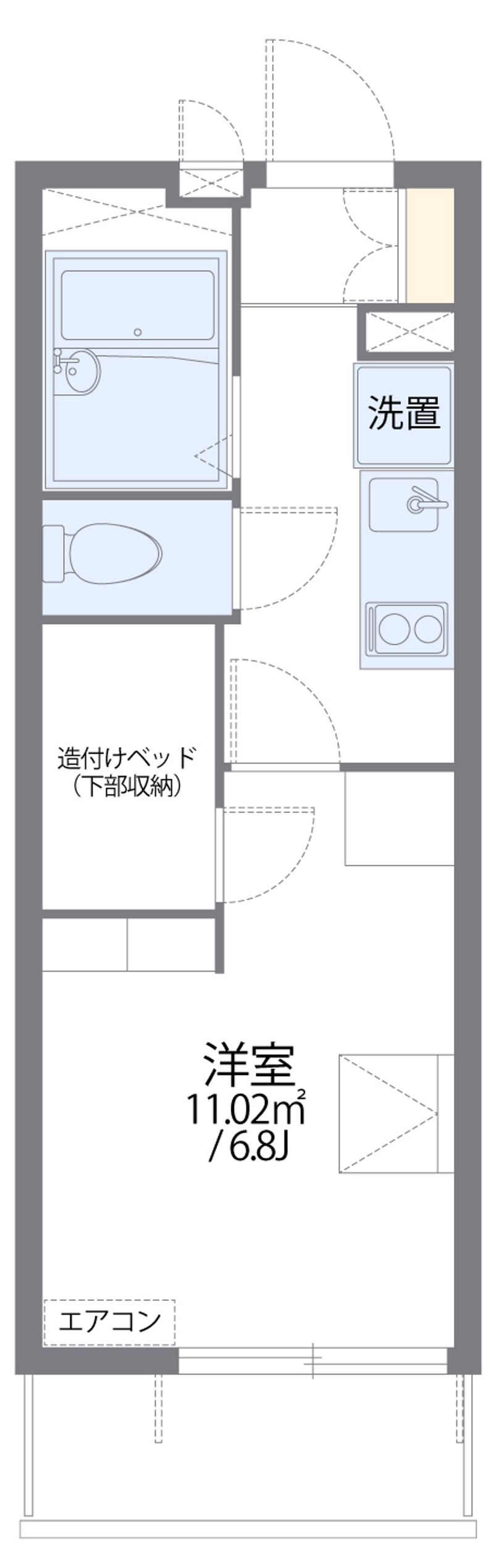 レオパレスＳＫＹＷＩＮＧＳ箱崎 間取図