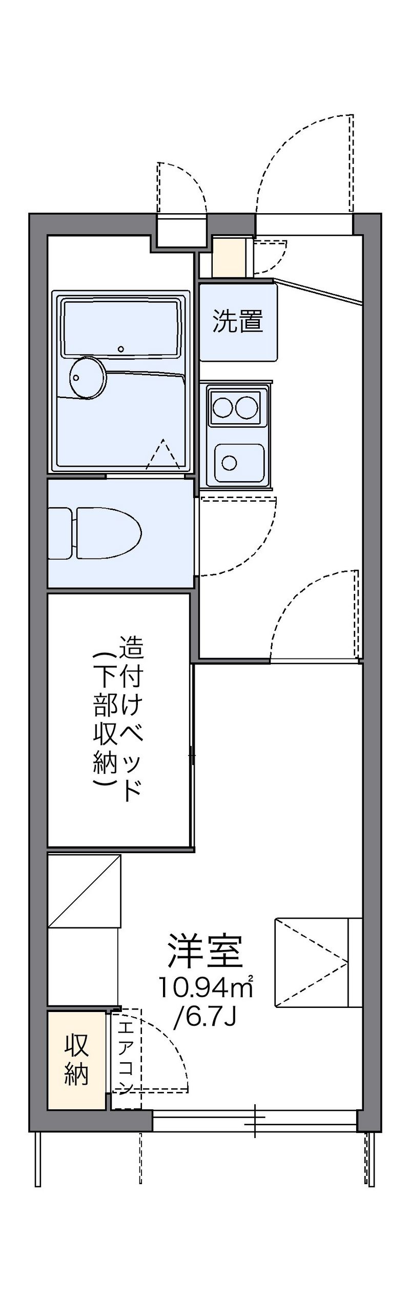 レオパレスよほろ 間取図
