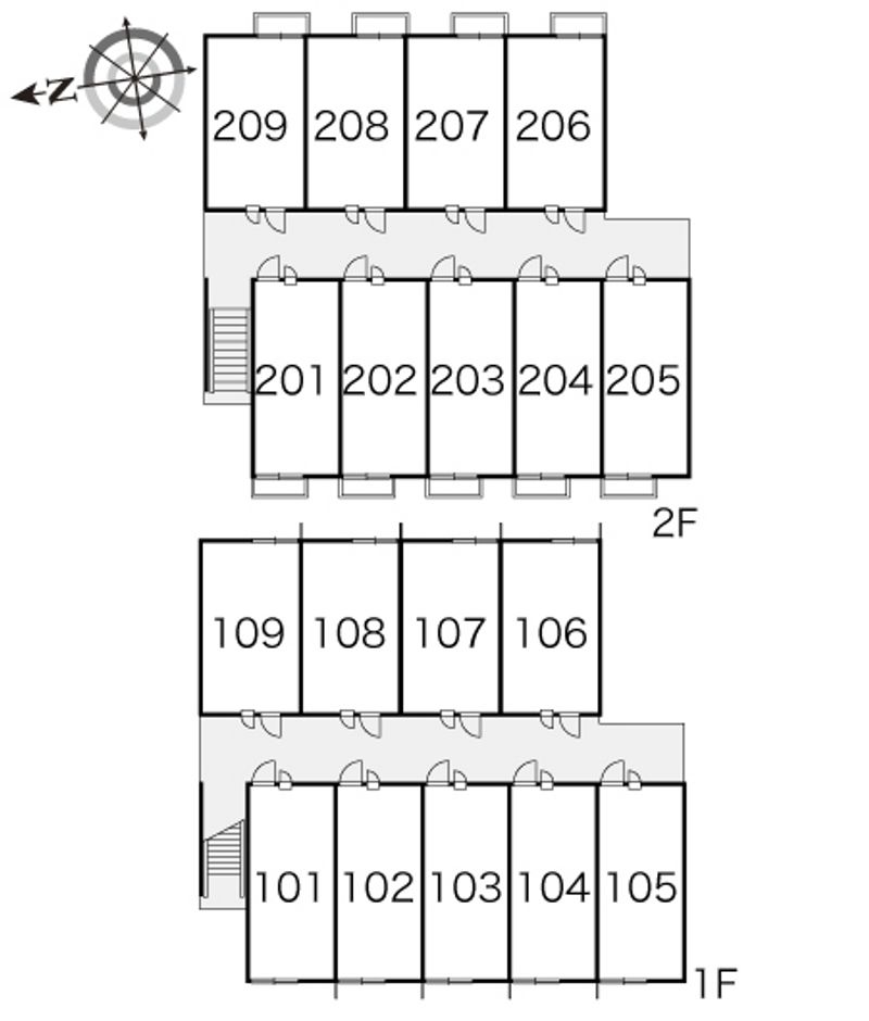 レオパレスｐｉｎｅ　ｃｒｅｓｔ 間取配置図