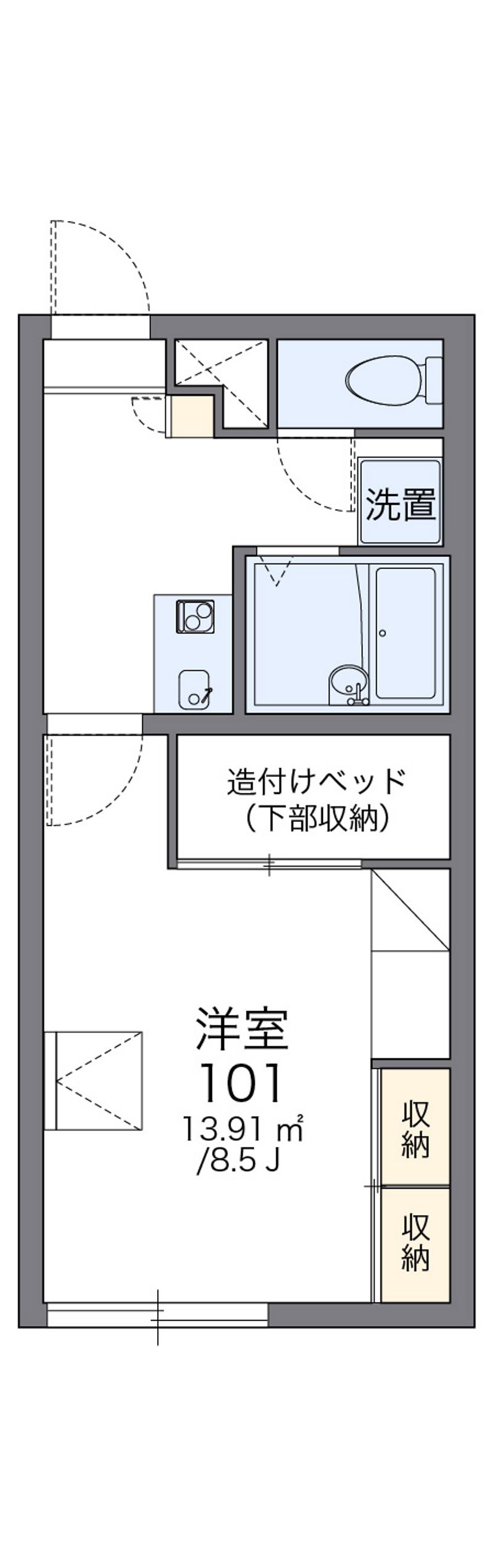レオパレスヴェルデュール 間取図