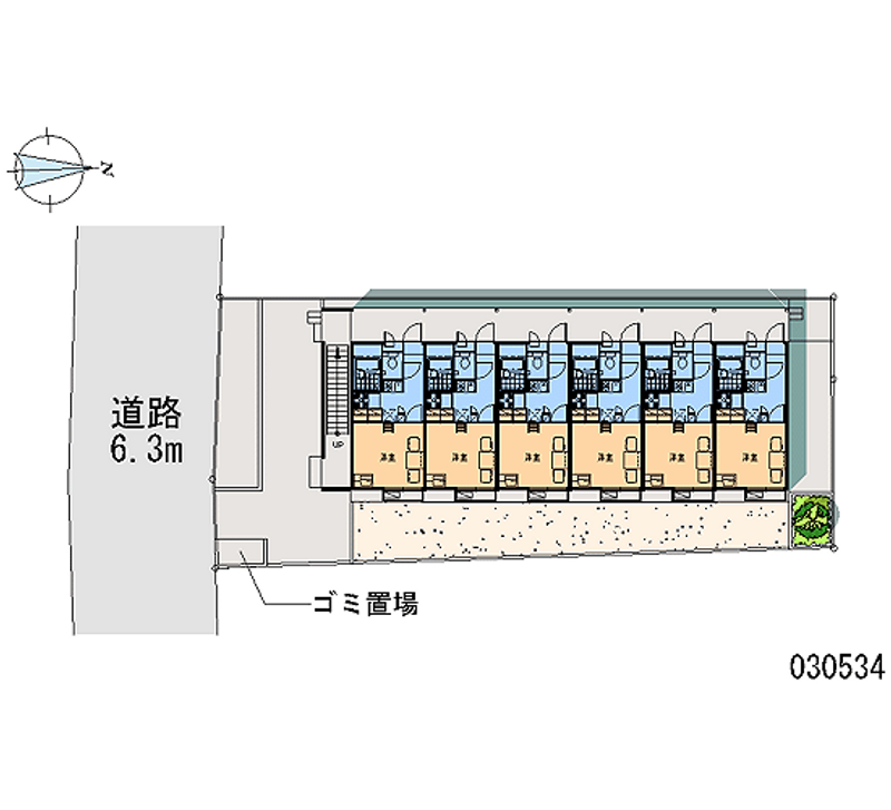 レオパレスバルームⅡ 区画図