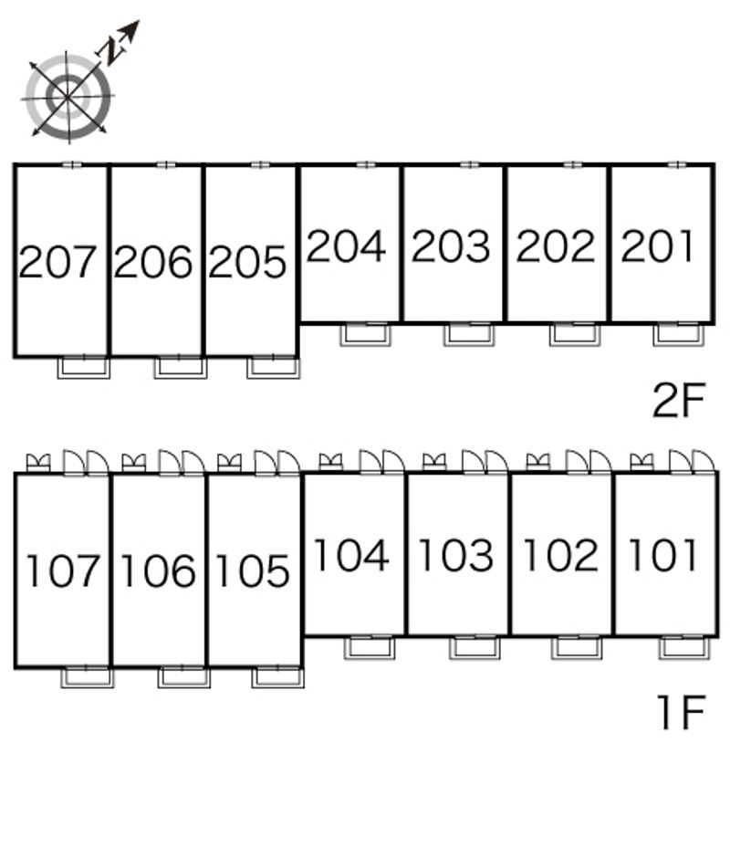 レオパレスベンデュール 間取配置図