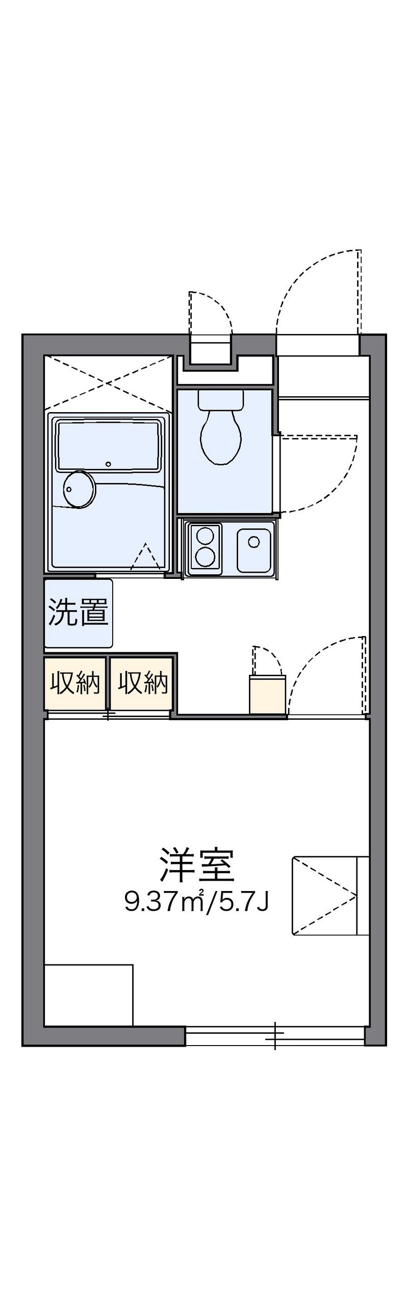 レオパレスアストロズ関 間取図