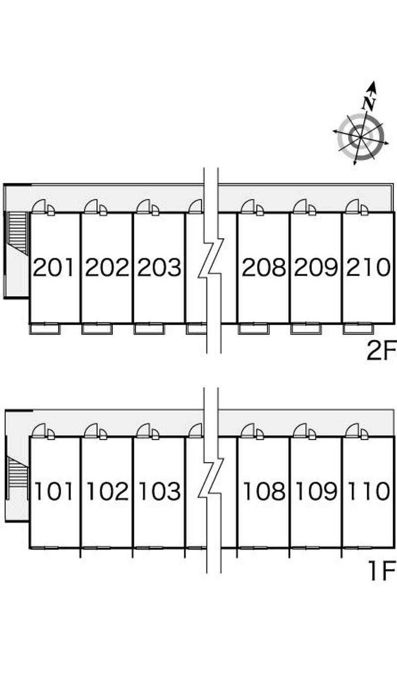 レオパレスｖｉｅｗあだたら 間取配置図