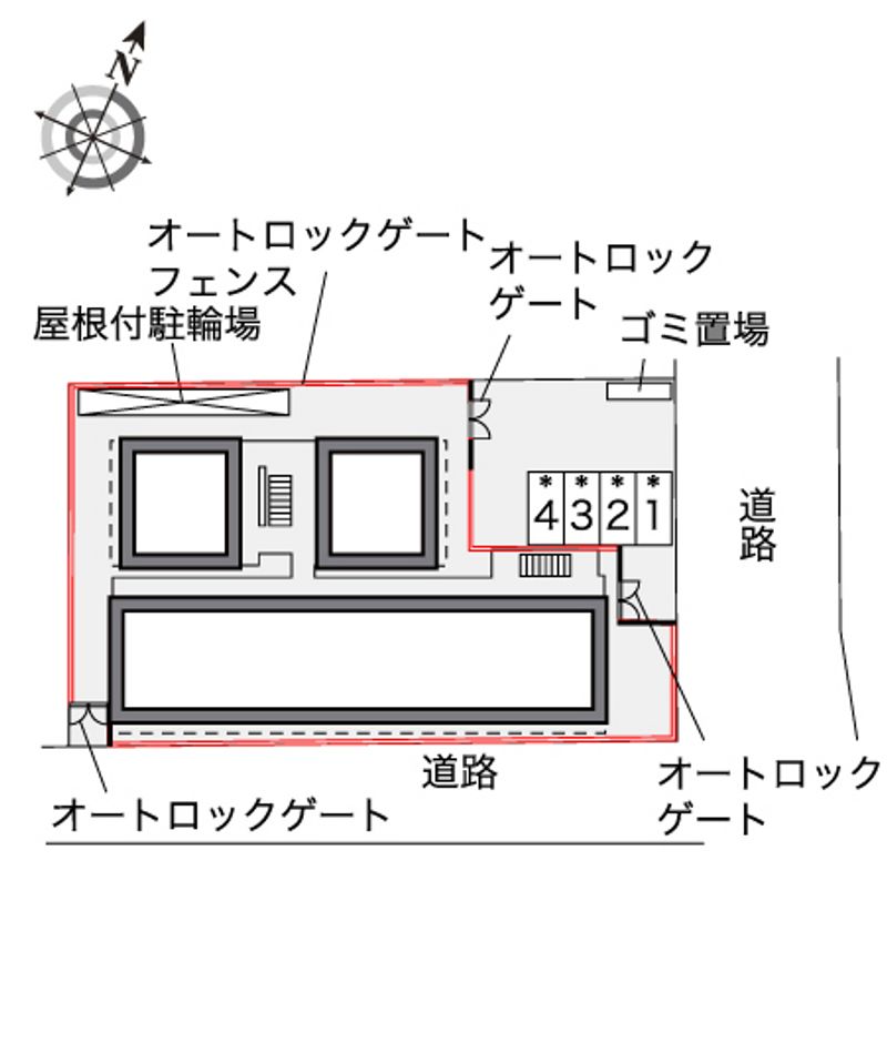 レオパレス２１リバーアイランド 配置図