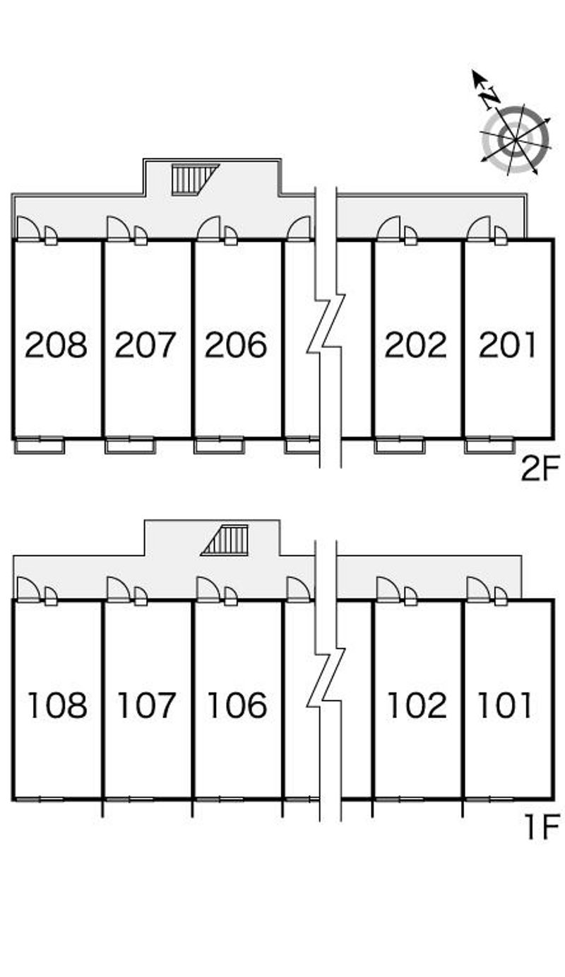 レオパレスクレール光優Ⅱ 間取配置図