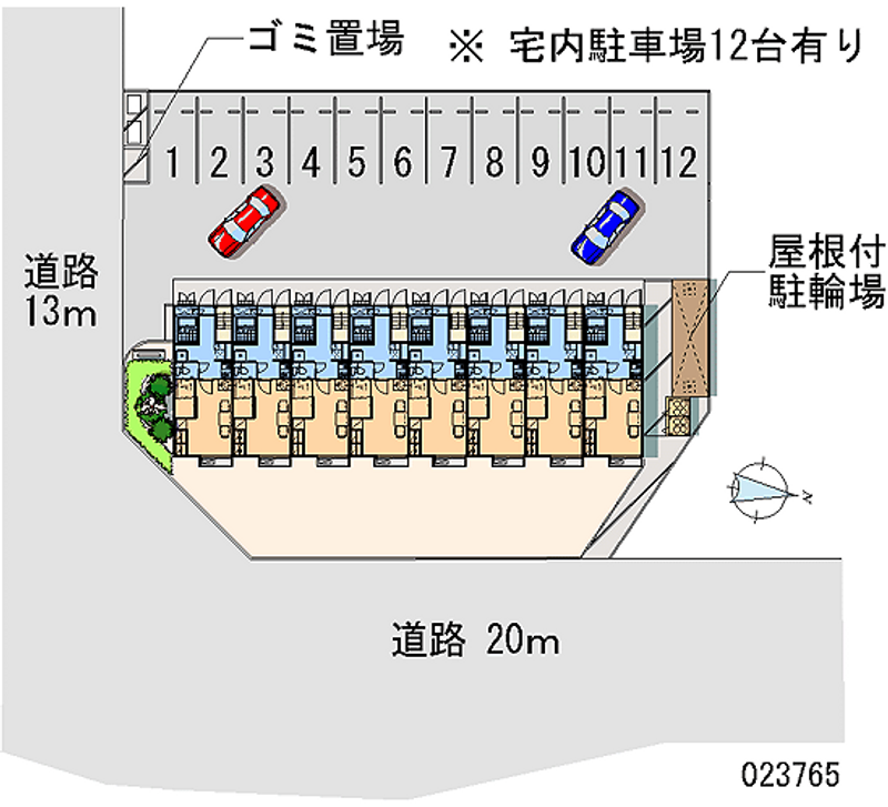 レオパレスなぎさ公園前２ 月極駐車場