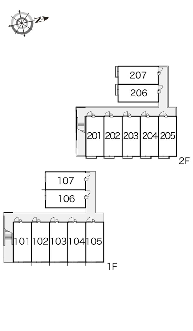 レオパレスクレール黒野 間取配置図