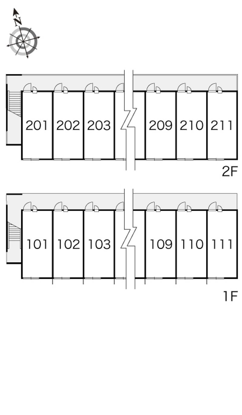 レオパレスひかり 間取配置図