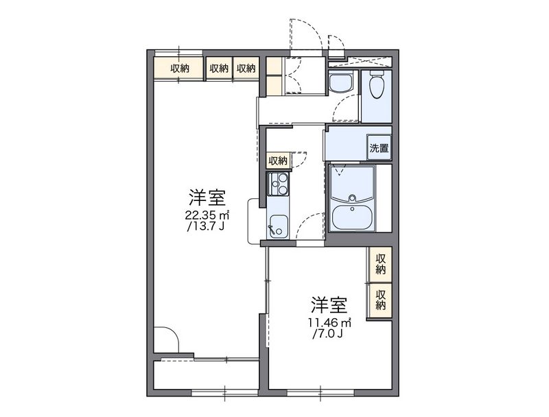 レオパレスセントラルパーク 間取図