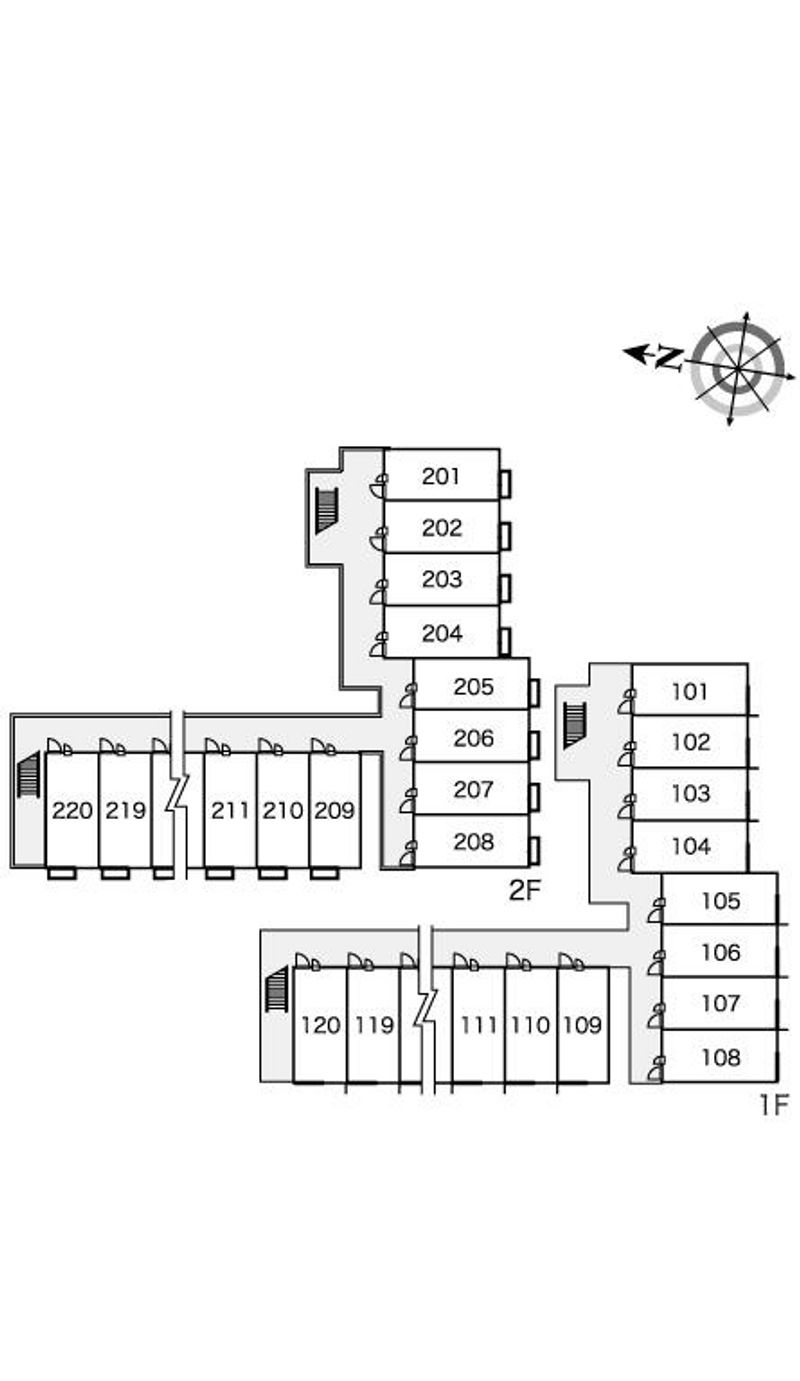 レオパレスウエストヒルズ 間取配置図
