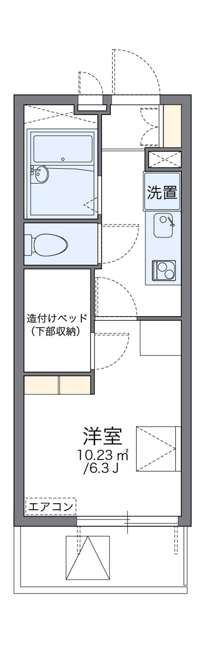 レオパレスひらかた 間取図