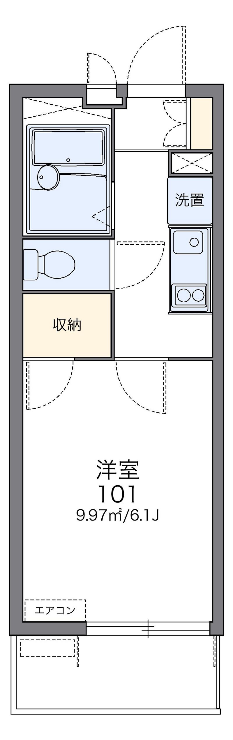 レオパレスファルケ 間取図