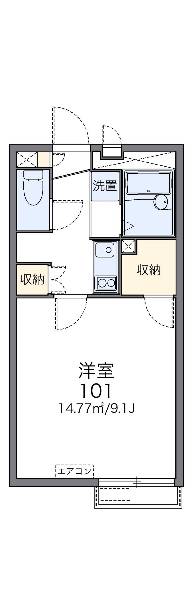 レオネクストムカイハラⅡ 間取図