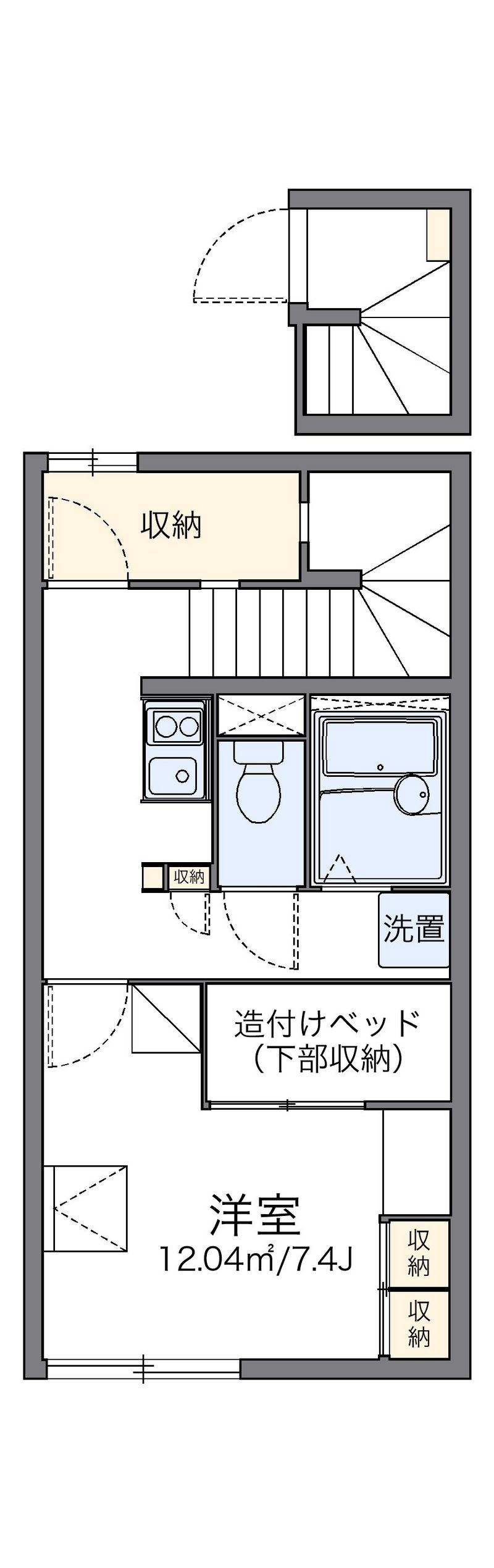 レオパレスエスターテベント 間取図