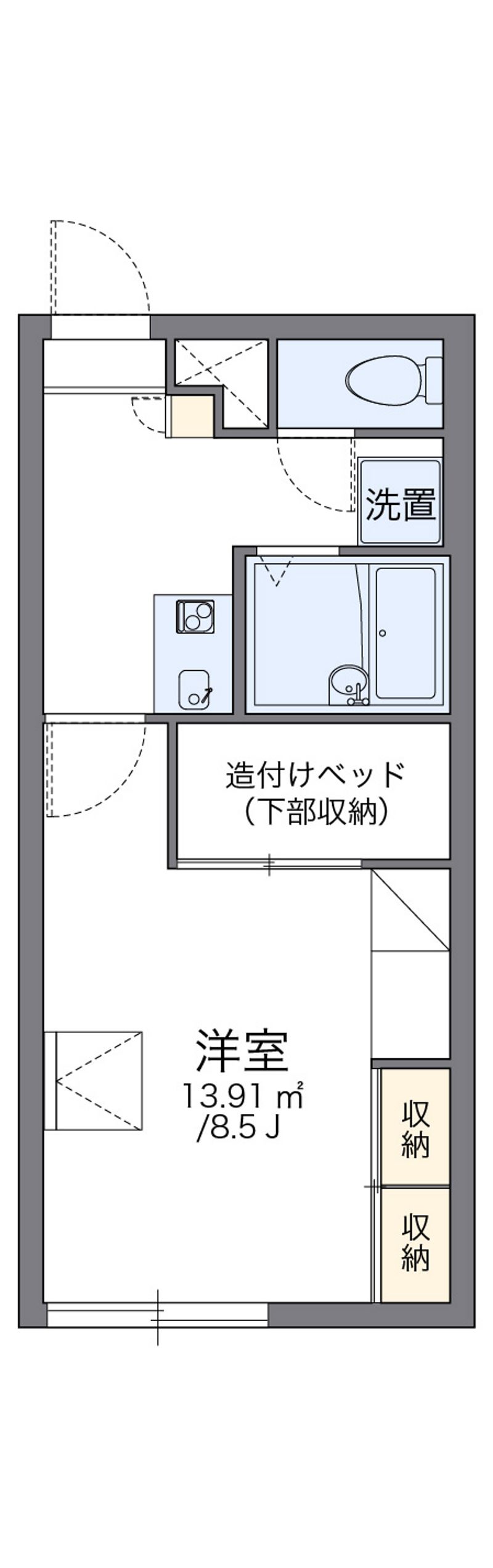 レオパレス北緯４３度 間取図