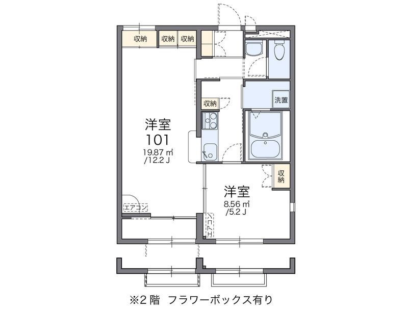 レオパレスＣａｌｍａ 間取図
