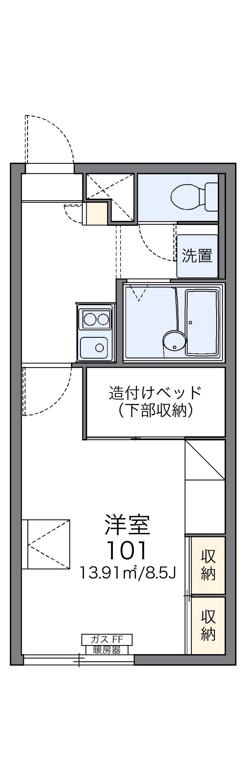 レオパレス若松町Ⅱ 間取図