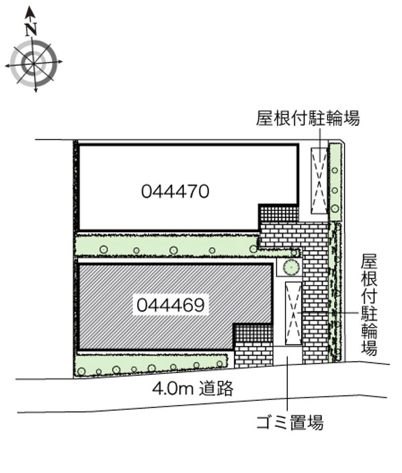 レオパレスパルコートＤ 配置図