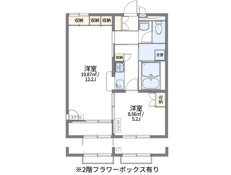 レオパレスルミュールⅡ 間取図