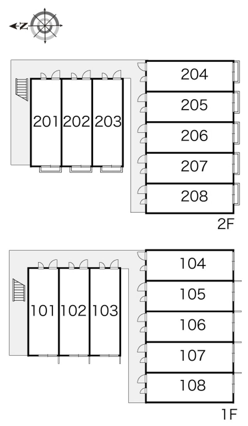 レオパレスきんもくせい 間取配置図