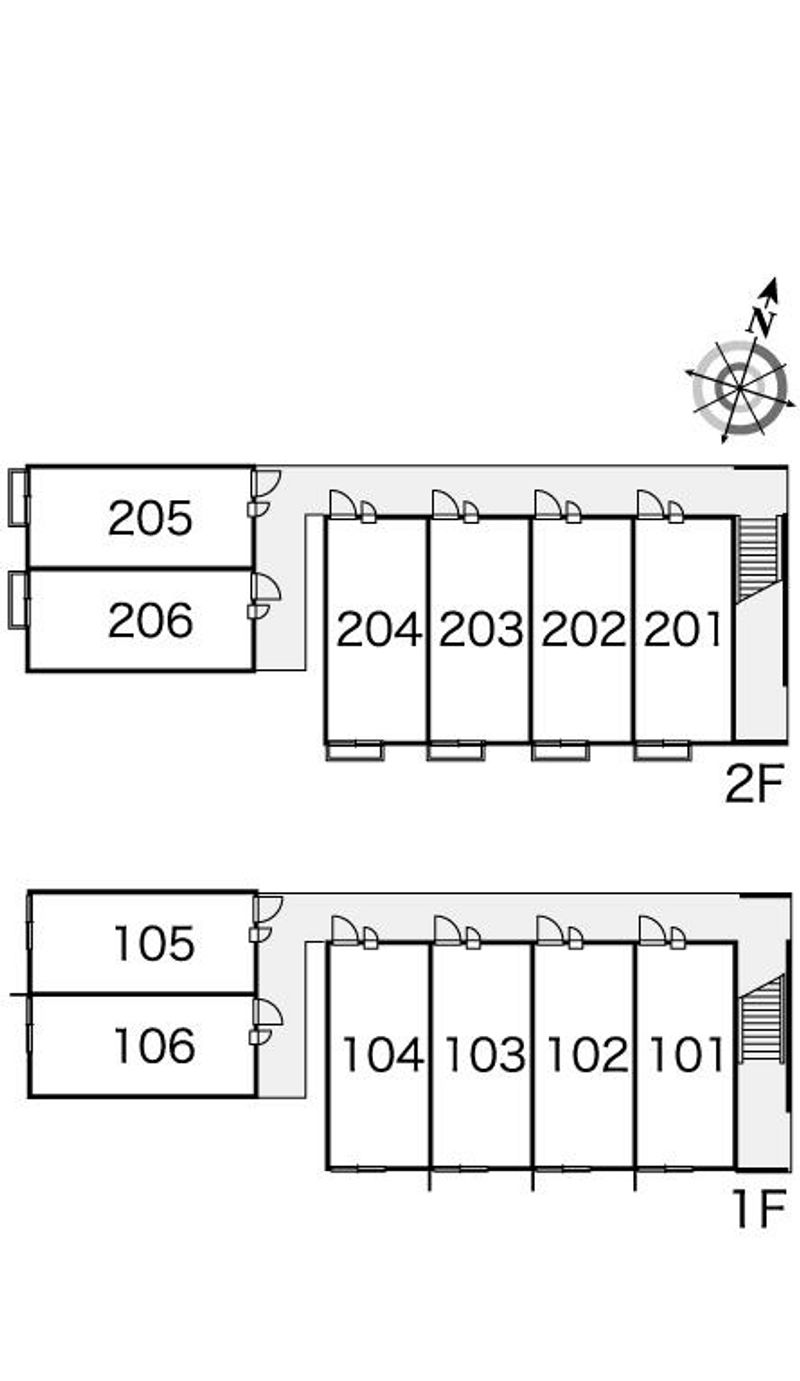 レオパレス松安 間取配置図