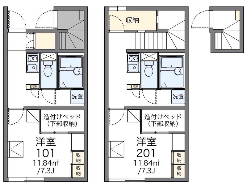レオパレスシャンテ 間取図