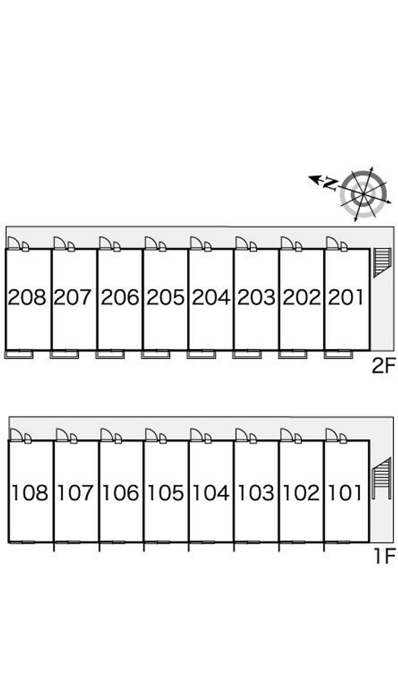 レオパレス金光 間取配置図