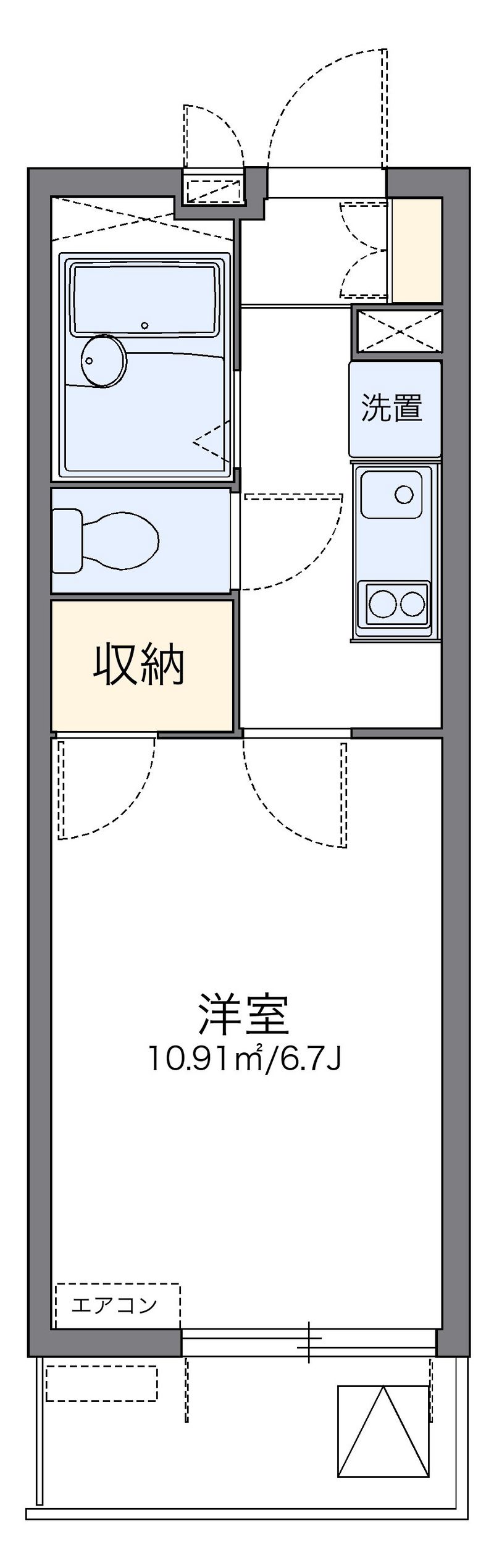 レオパレスサンライズ飯島 間取図