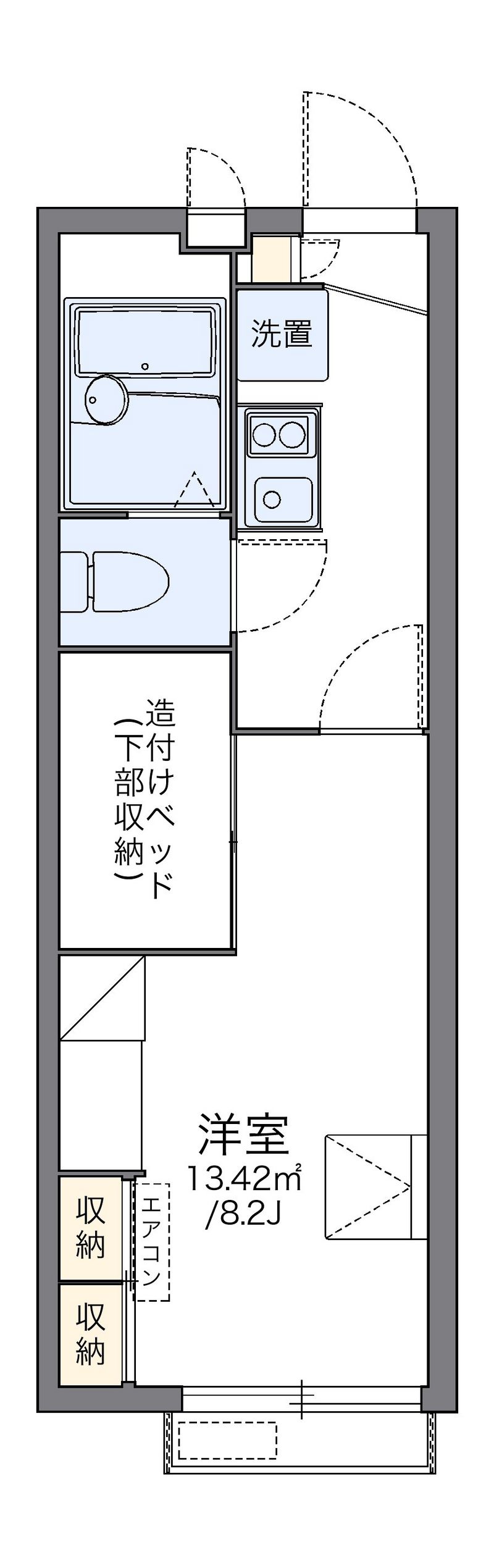 レオパレスゆずり葉のさと 間取図