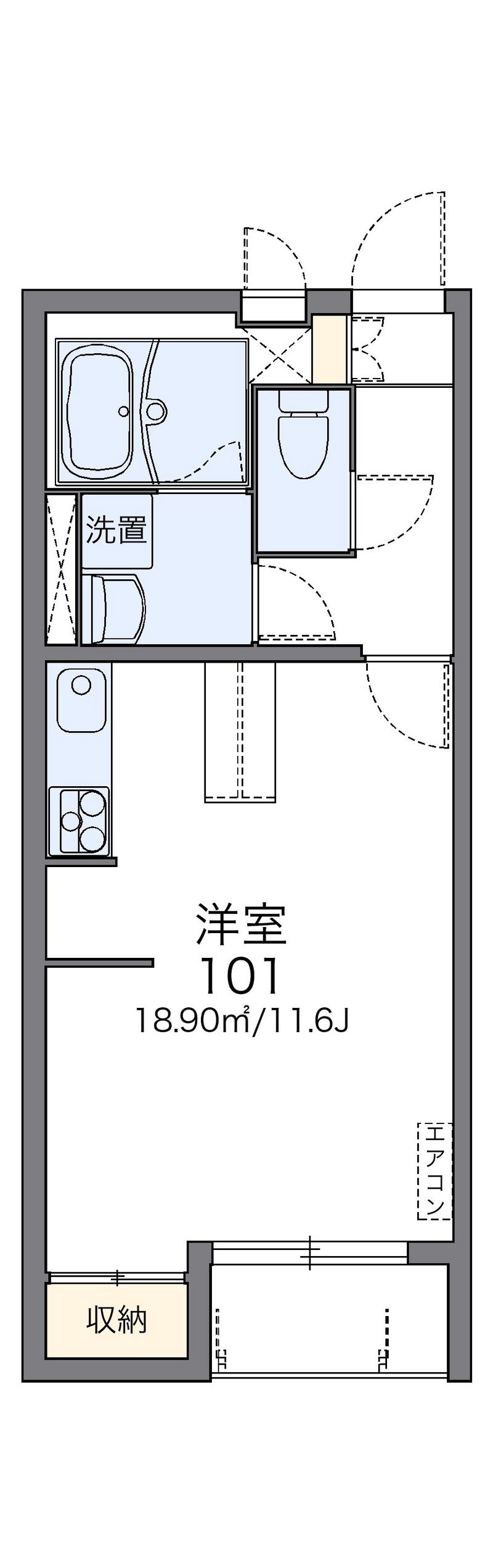 レオネクスト辛島Ⅱ 間取図